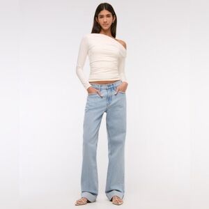 NWT Abercrombie and Fitch Low Rise Baggy Jean in Black Size 29/8